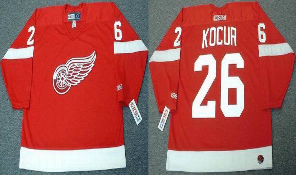 2019 Men Detroit Red Wings 26 Kocur Red CCM NHL jerseys